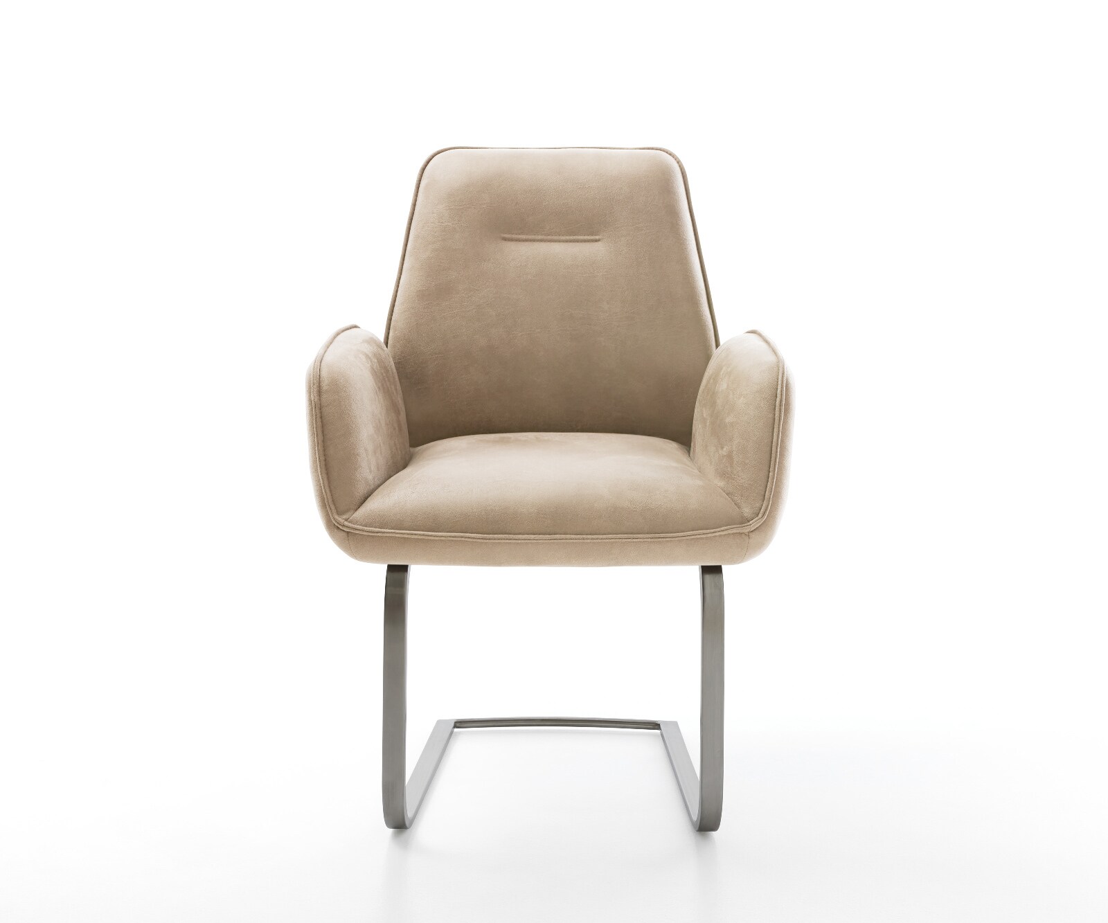 Cantilever Zoa-Flex microvelours beige vintage pied cantilever plat grafiete ressorts ensachés 1