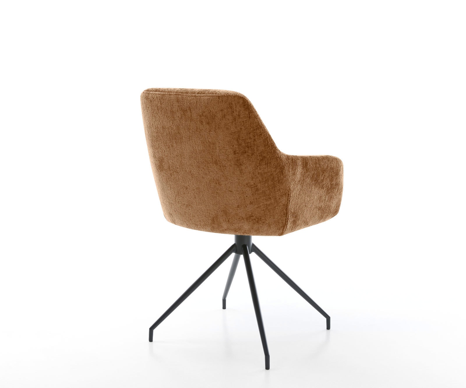 Chaise-pivotante Pejo-Flex chenille rouille pied croisé conique noir pivotement sur 180° ressorts ensachés 4 Chaise-pivotante Pejo-Flex chenille rouille pied croisé conique noir pivotement sur 180° ressorts ensachés 4