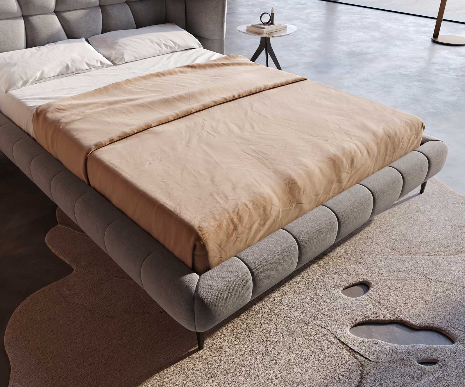 Polsterbettgestell Capujo 140x200 cm Mikrofaser Grau 4