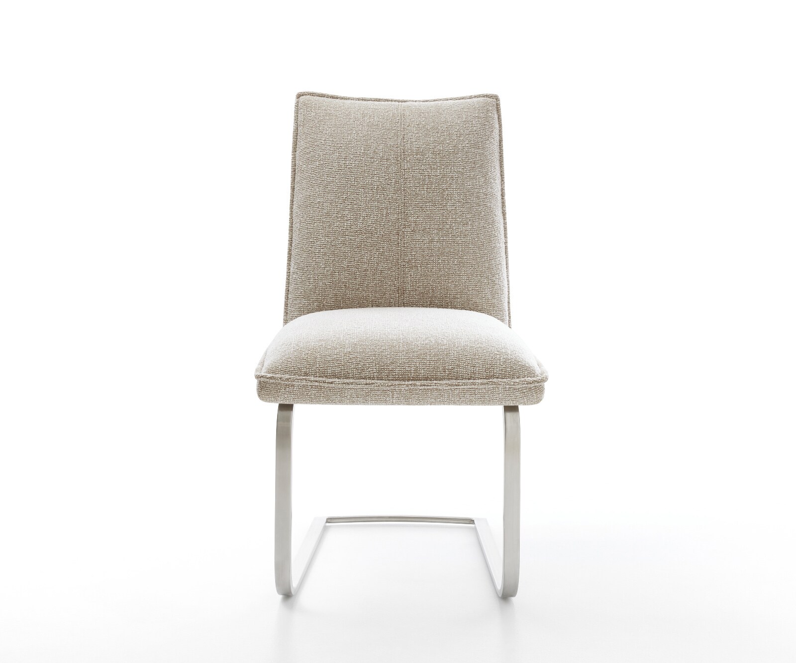 Cantilever Lelio-Flex tissu tissé doux beige pied cantilever plat acier inoxydable resorts ensachés 2