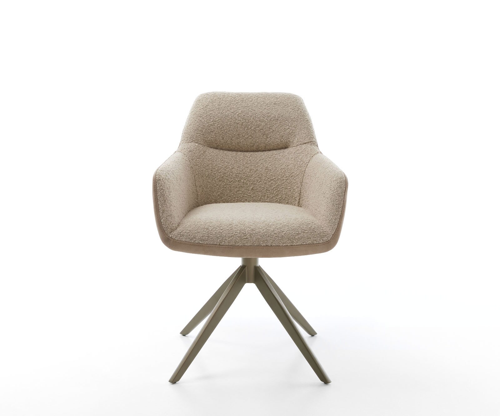 Chaise-pivotante Pejo-Flex tissu mixte couleur boue pied croisé large aspect titane pivotement sur 360° ressorts ensachés 1 Chaise-pivotante Pejo-Flex tissu mixte couleur boue pied croisé large aspect titane pivotement sur 360° ressorts ensachés 1