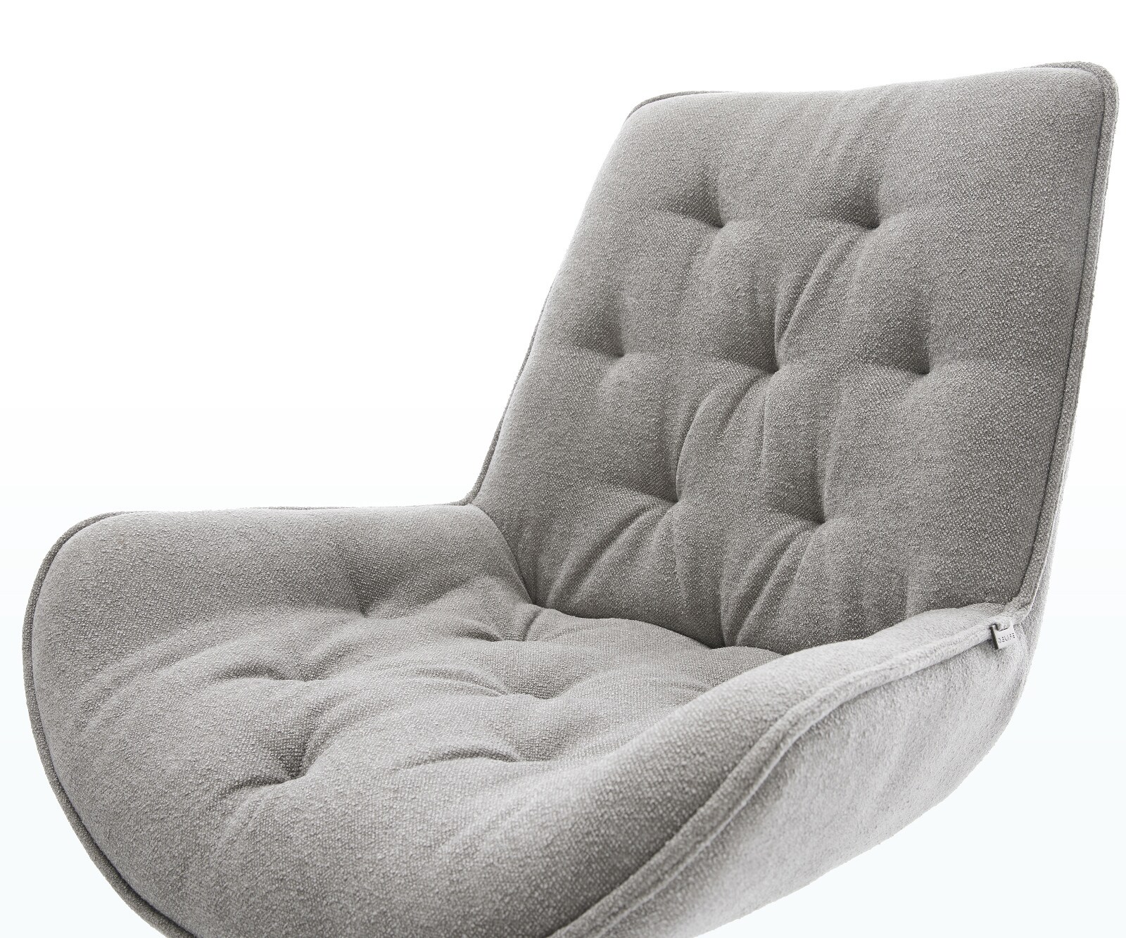 Cantilever Taimi-Flex tissu structuré doux gris pied cantilever plat blanc 4