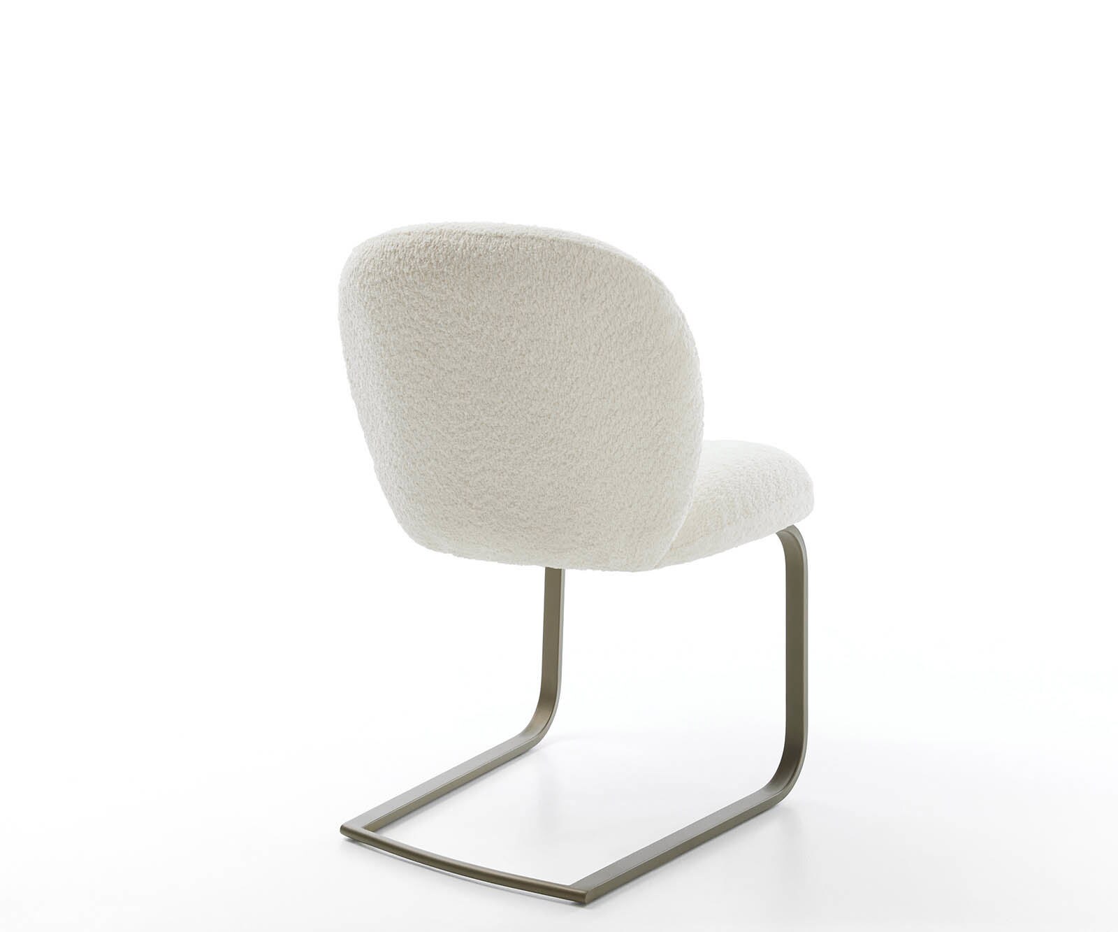 Cantilever Nube-Flex bouclé blanc pied cantilever plat aspect titane ressorts ensachés 5