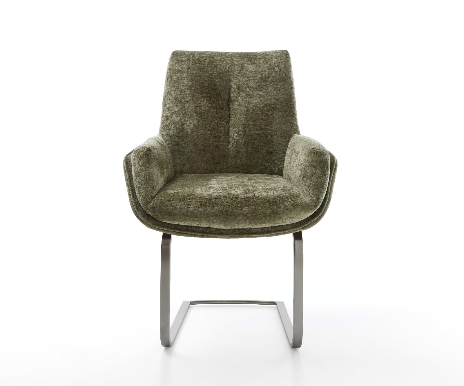 Freischwinger Clea-Flex Chenille Olive Freischwinger flach Graphit 1