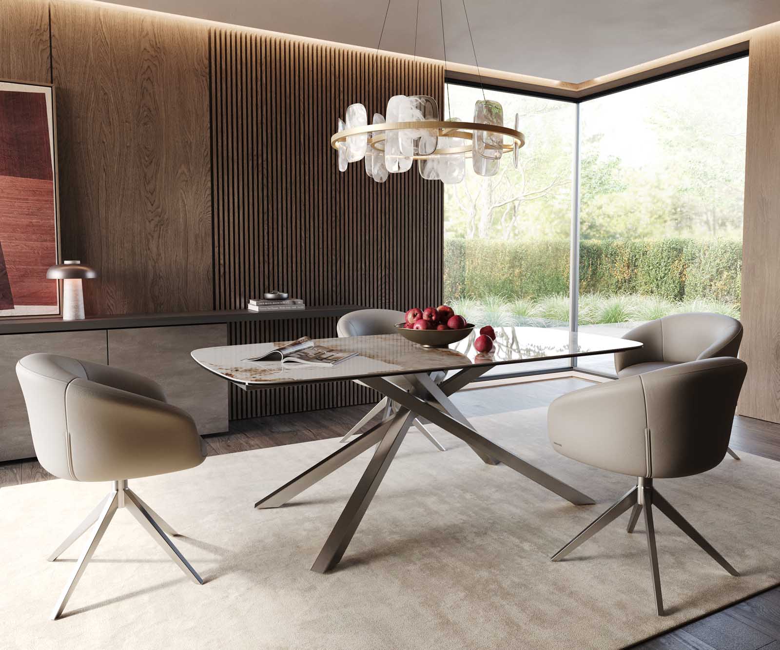 Esstisch Edge Boot 200x100 Keramik Minas Melange Weiß-Beige Kreuzgestell Rechteck Edelstahl 6 Esstisch Edge Boot 200x100 Keramik Minas Melange Weiß-Beige Kreuzgestell Rechteck Edelstahl 6