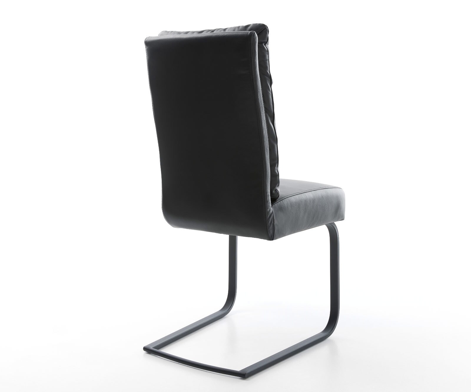 Cantilever Pela-Flex cuir de vache noir pied cantilever plat noir ressorts ensachés 4