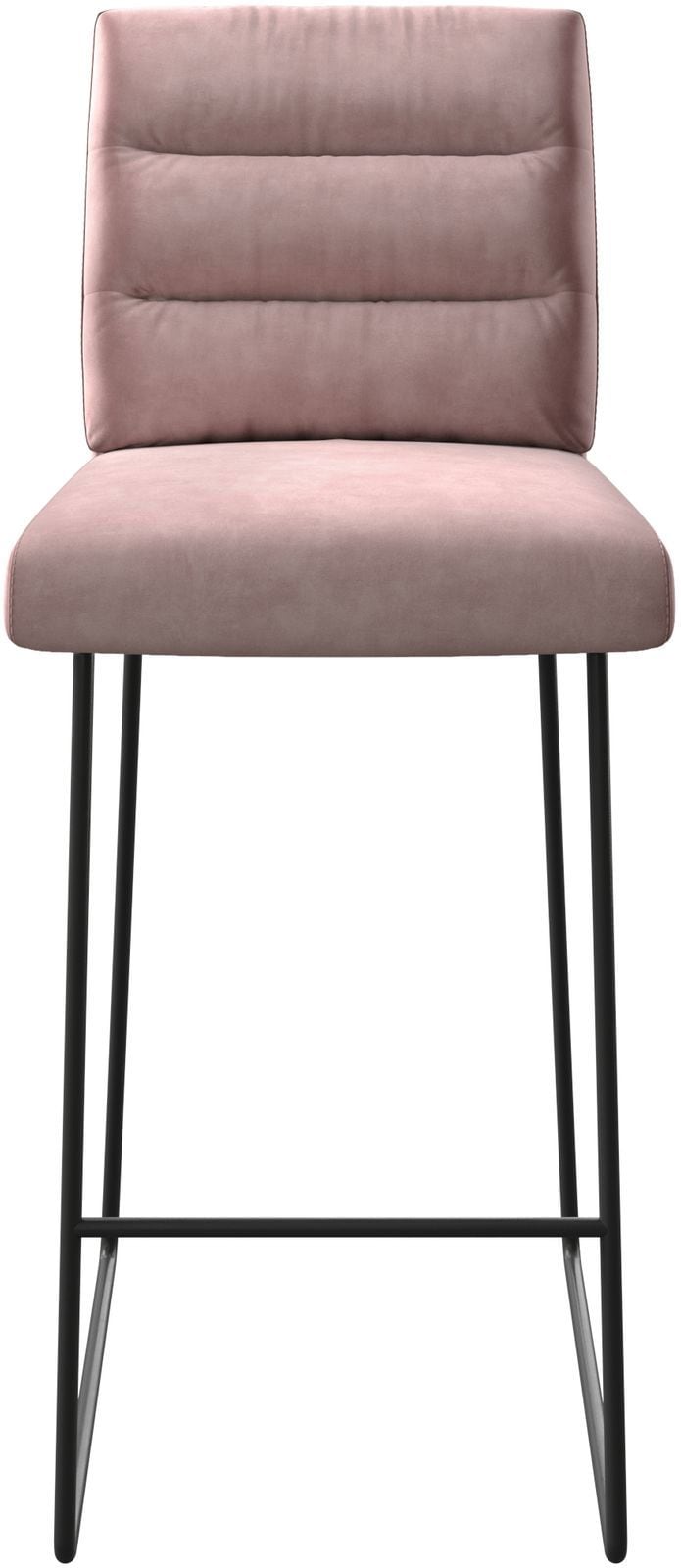 Barstuhl Pela-Flex Samt Rosé Kufengestell Metall 3 Barstuhl Pela-Flex Samt Rosé Kufengestell Metall 3