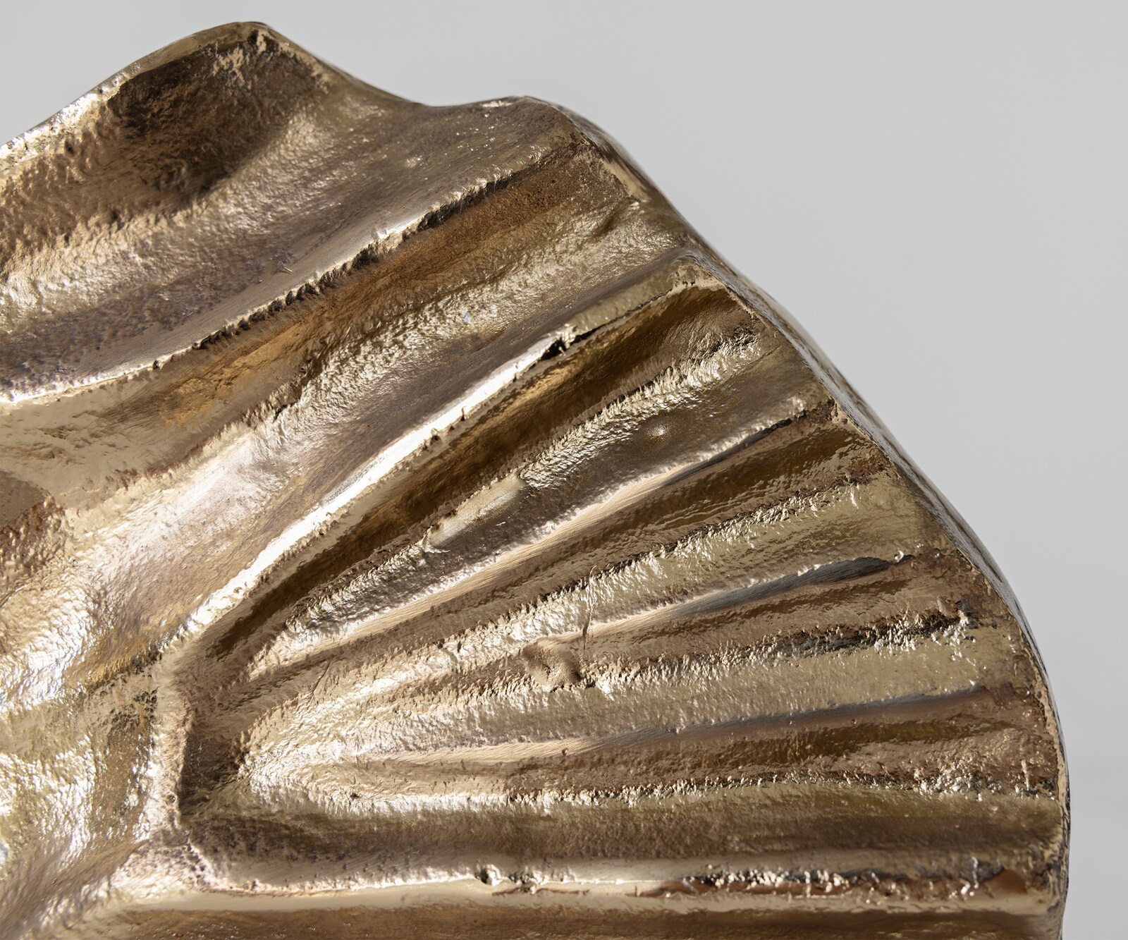 Vase Nerina B47 x T18 x H42 cm Aluminium Champagner Handgemacht 6