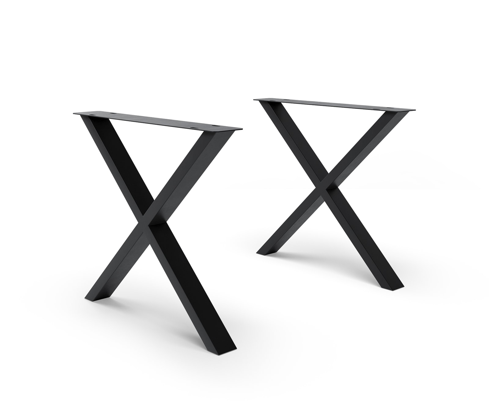 Tischgestell X-Fuß Metall schwarz (2er-Set)