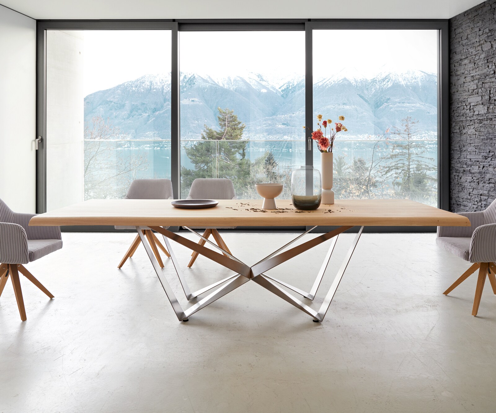 Cadre de table Spider acier inoxydable argenté pour plateaux à partir de 200 cm 1