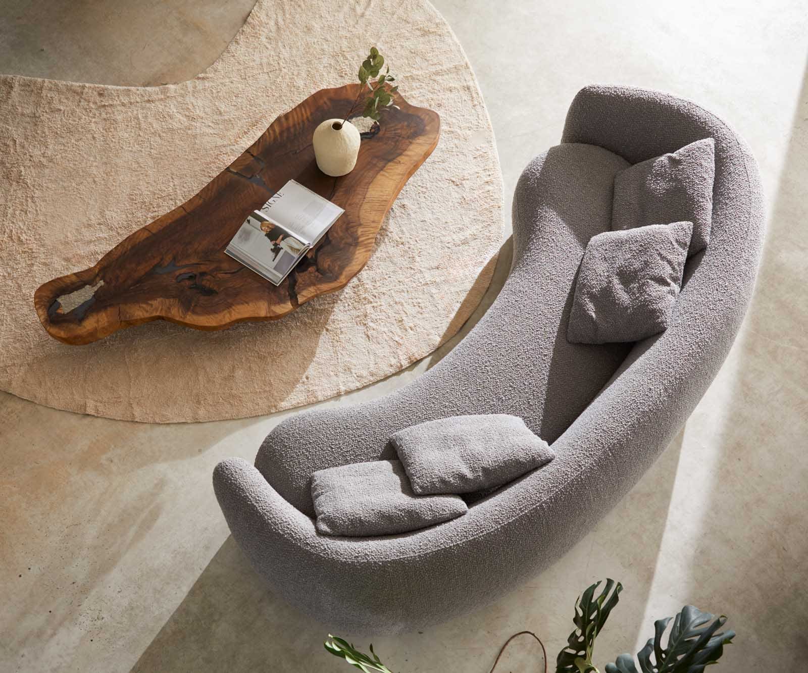 3-Sitzer Larna 260x120 cm Bouclé Silbergrau 3 3-Sitzer Larna 260x120 cm Bouclé Silbergrau 3