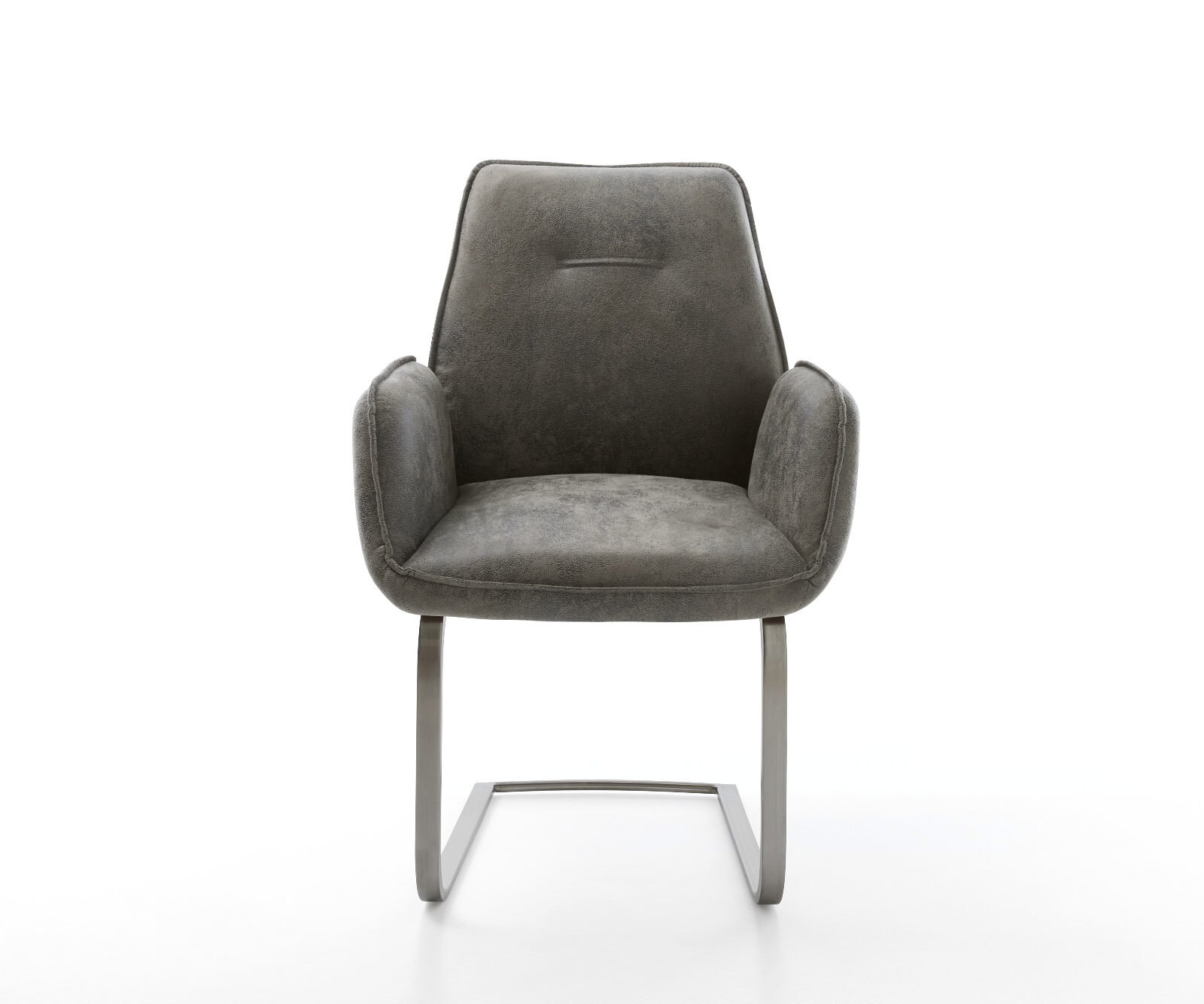 Freischwinger Zoa-Flex Mikrofaser Grau Antik Freischwinger flach Graphit Taschenfederkern 2