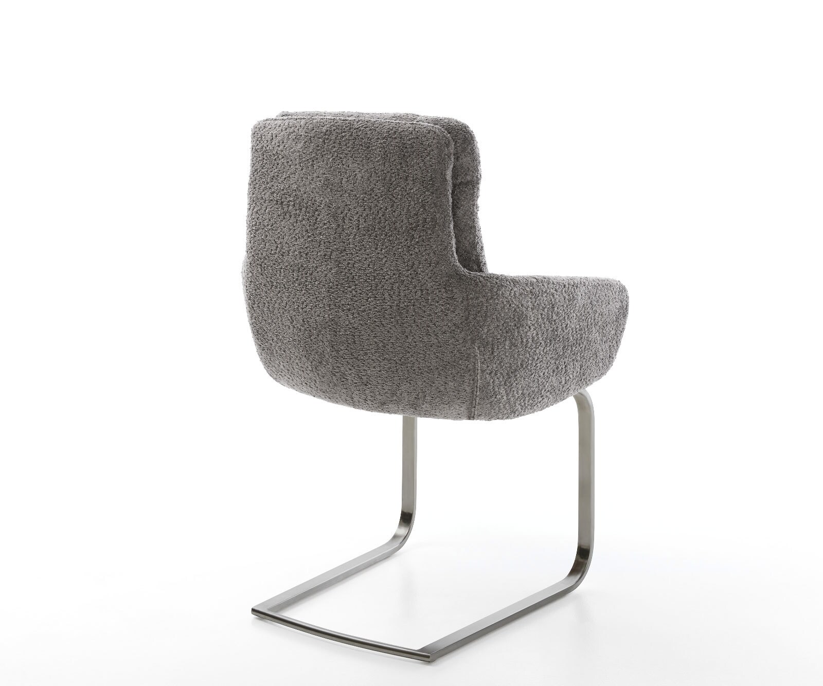 Cantilever Abelia-Flex avec accoudoirs bouclé gris pied cantilever plat grafiete 4