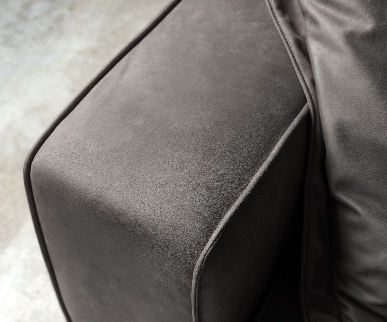 Big-Sofa Snoosh 400x150 cm Mikrofaser Schwarz Vintage Recamiere rechts 6