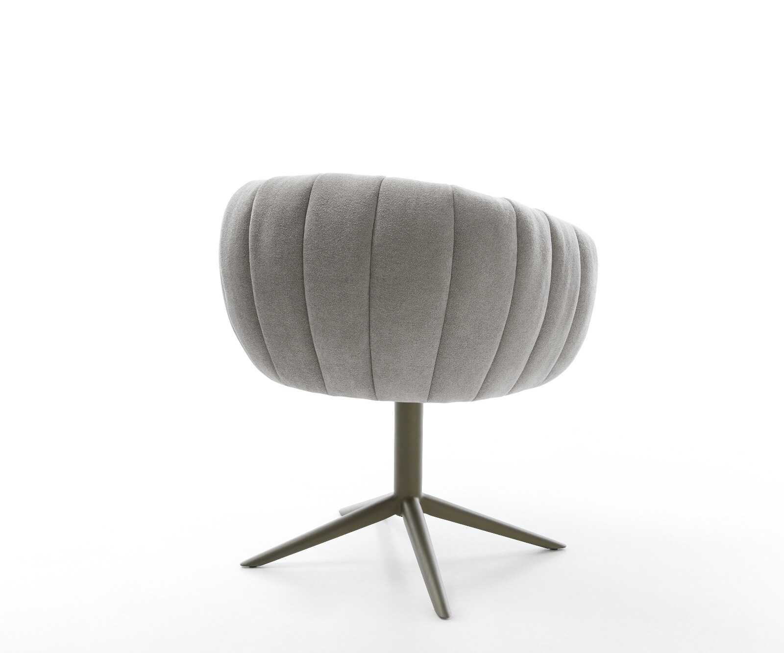 Drehstuhl Jada-Flex Strukturstoff Soft Grau Fußkreuz Effektfinish Titan 360° drehbar Wippfunktion Taschenfederkern 4