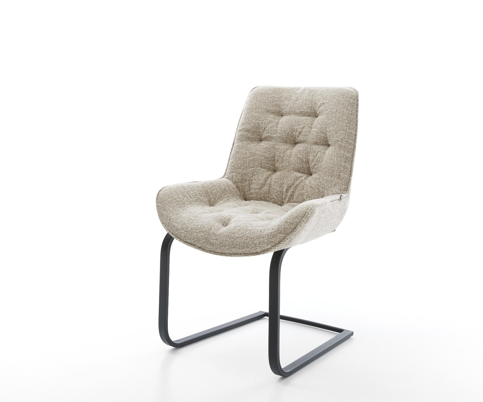 Freischwinger Taimi-Flex Webstoff Soft Beige Freischwinger flach Schwarz 1