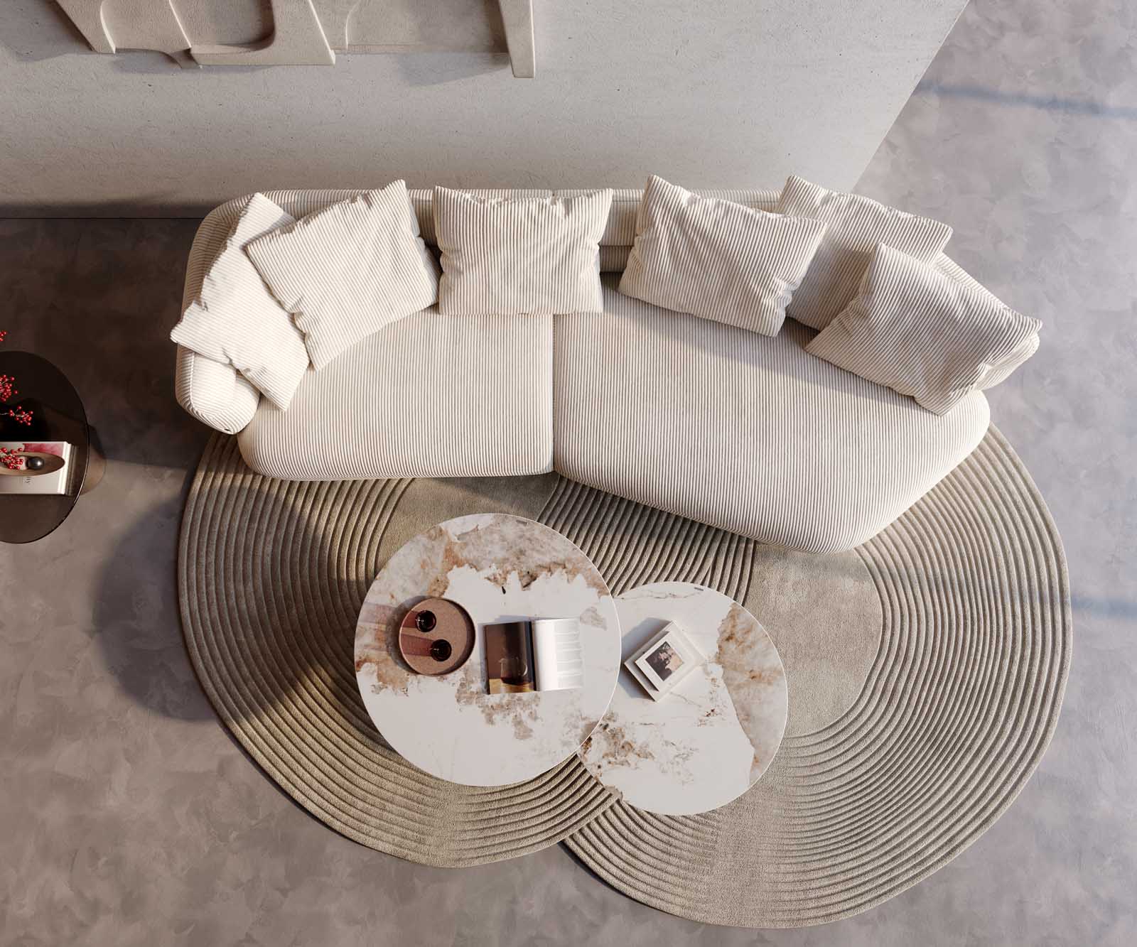 Sofa Roya 320x140 cm Cord Beige 3 Sofa Roya 320x140 cm Cord Beige 3