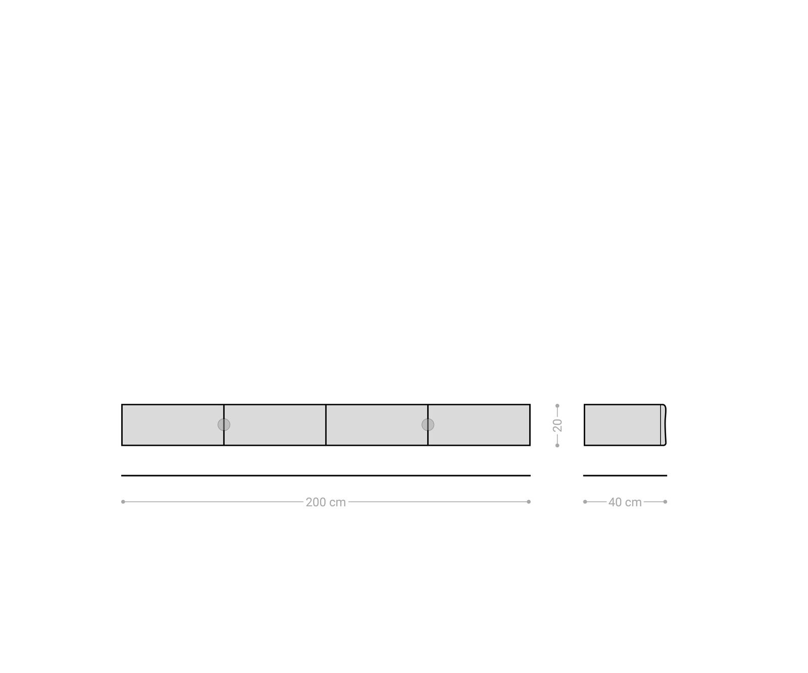 Lowboard New Live-Edge 200 cm Eiche Natur 4 Türen schwebend 9