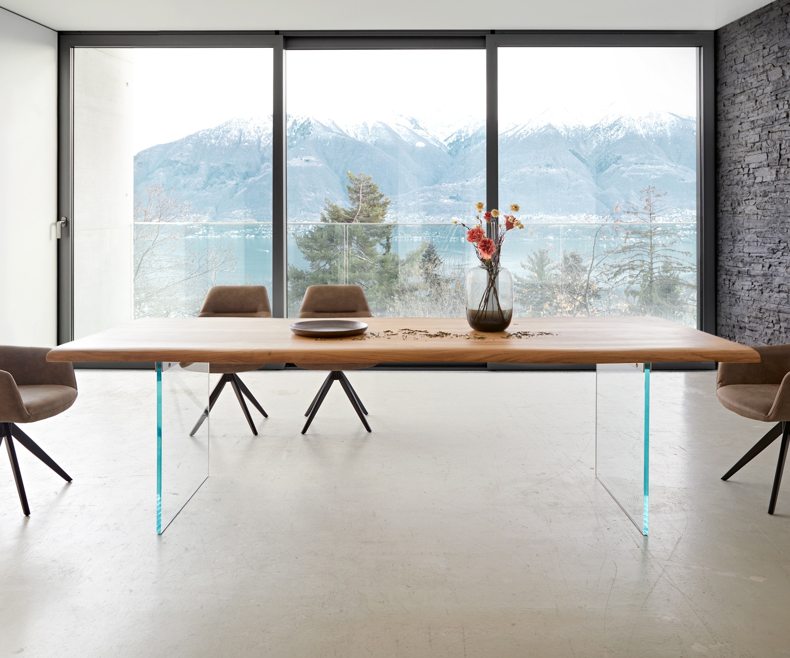 Esstisch Edge 260x100 Akazie Natur Glas Live-Edge 1 Esstisch Edge 260x100 Akazie Natur Glas Live-Edge 1