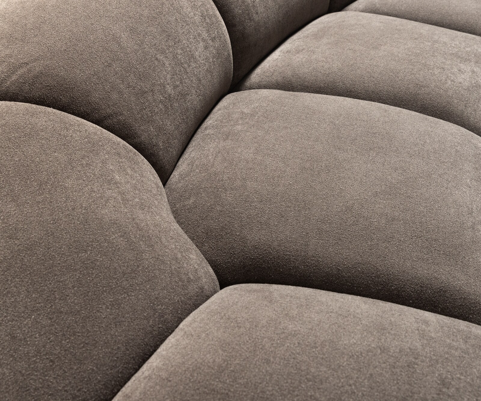Grand canapé Lunna 360x175 cm Tissu structuré Soft Taupe 2 coussins 6