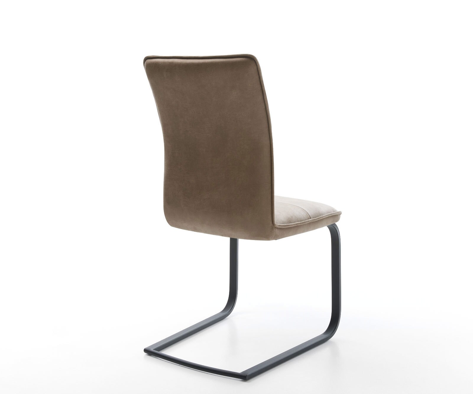 Cantilever Maddy-Flex microvelours taupe vintage pied cantilever plat noir 4