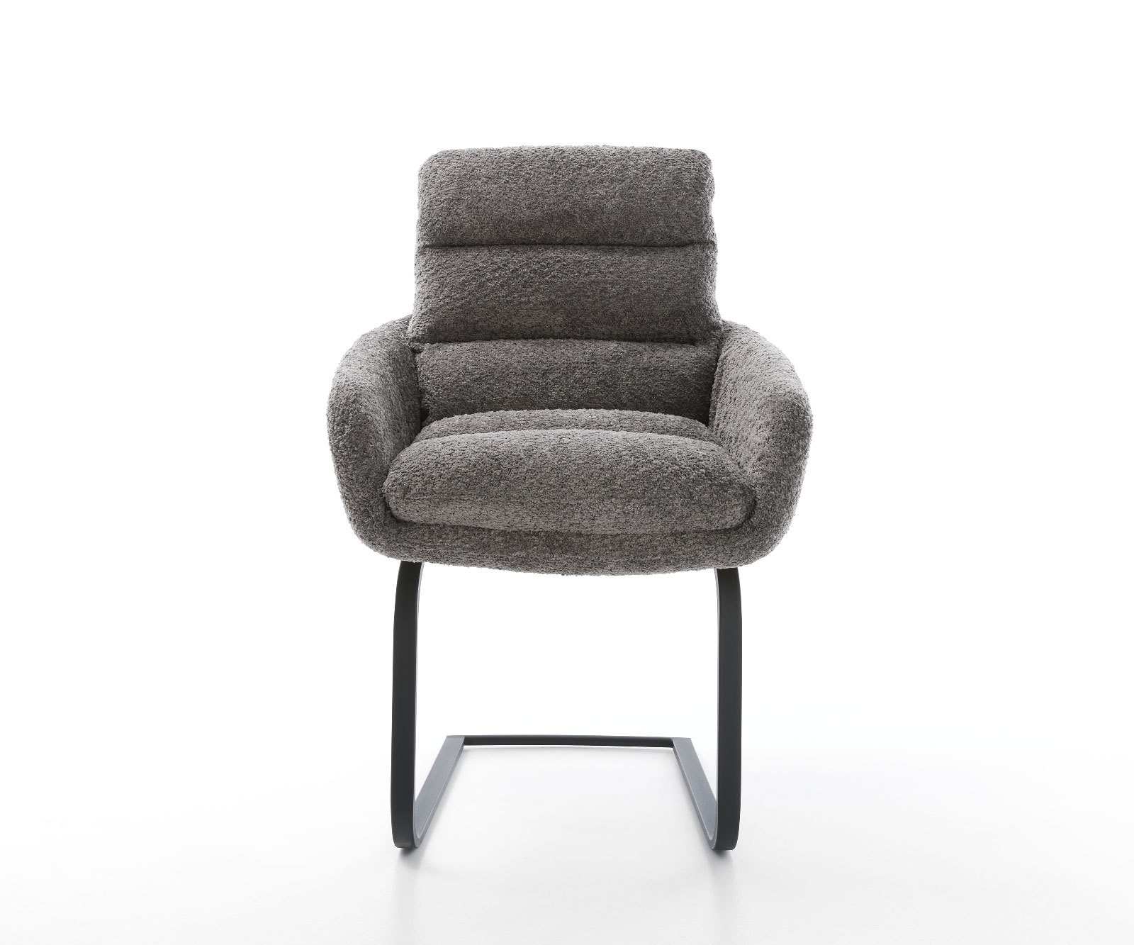 Freischwinger Abelia-Flex mit Armlehnen Bouclé Grau Freischwinger flach Schwarz 1 Freischwinger Abelia-Flex mit Armlehnen Bouclé Grau Freischwinger flach Schwarz 1