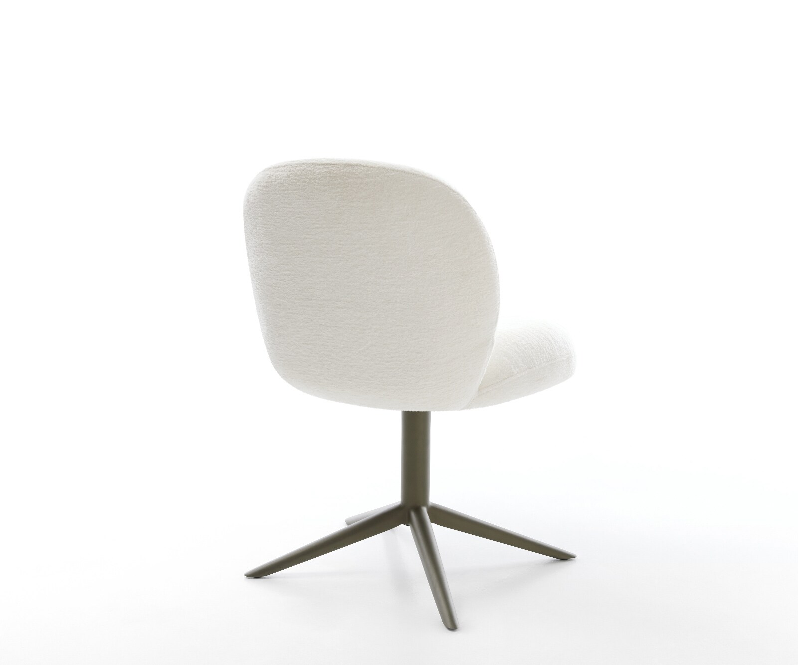 Drehstuhl Nube-Flex Bouclé Soft Beige Fußkreuz Effektfinish Titan 360° drehbar Wippfunktion Taschenfederkern 4
