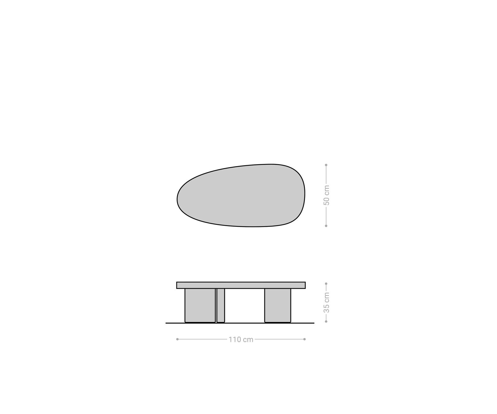 Couchtisch Wido 110x50 cm Mango White Wash 6