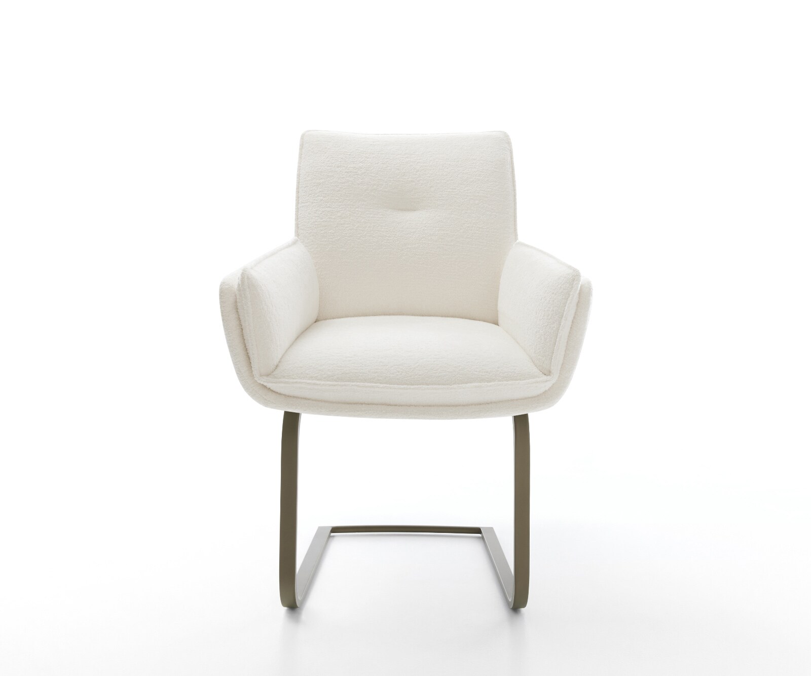Freischwinger Nela-Flex Bouclé Soft Beige Freischwinger flach Effektfinish Titan 1