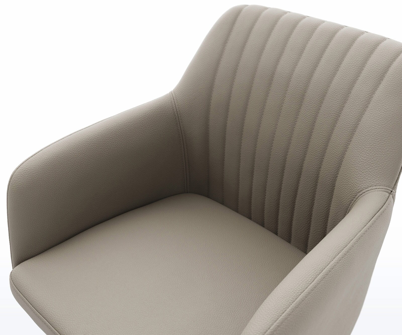 Drehstuhl Greg-Flex Echt-Leder Schlamm Kreuzgestell breit Schwarz 360° drehbar Wippfunktion Taschenfederkern 3