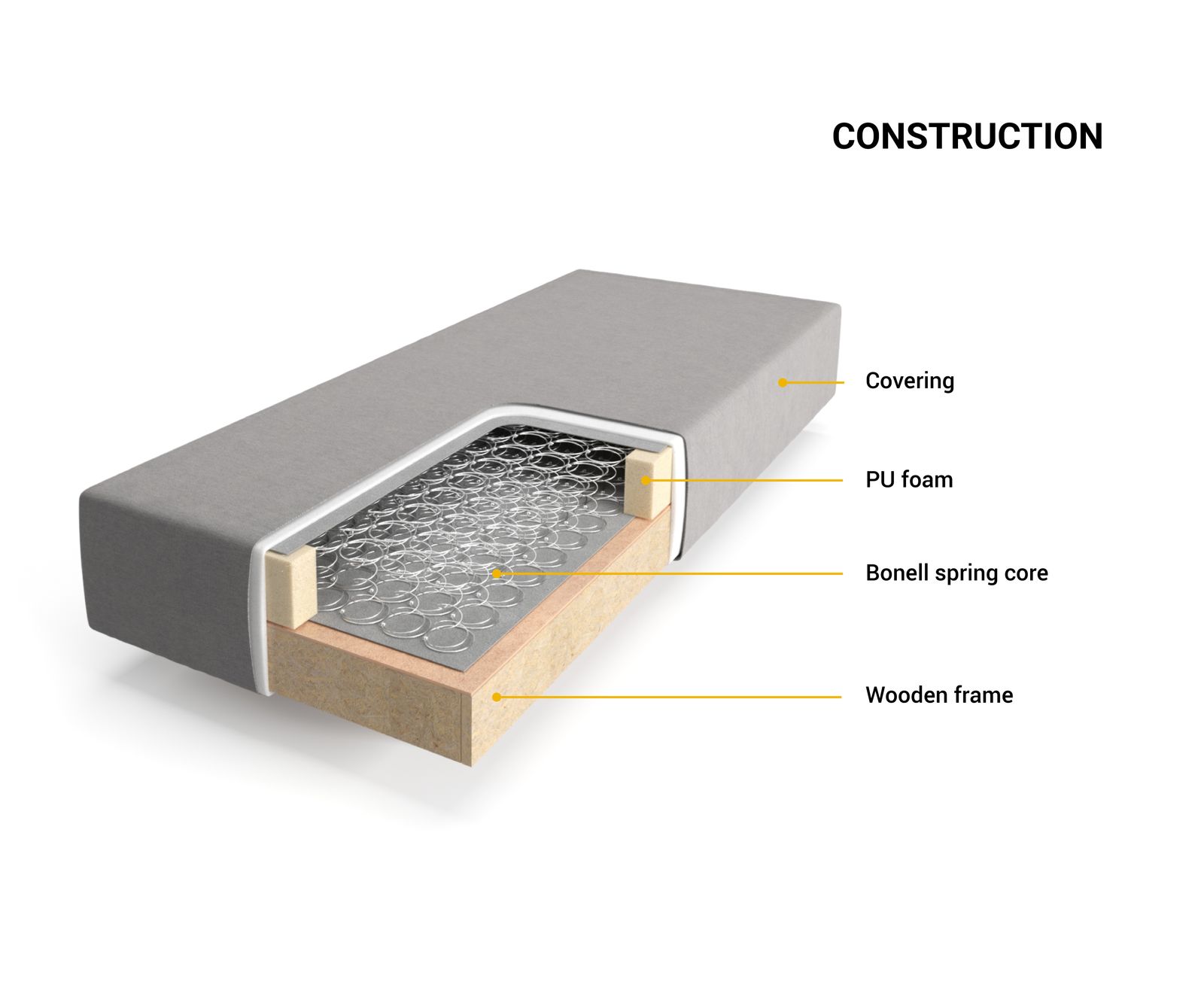 Boxspringgestell Dream-Well 180x200 cm Mikrofaser Grau 3