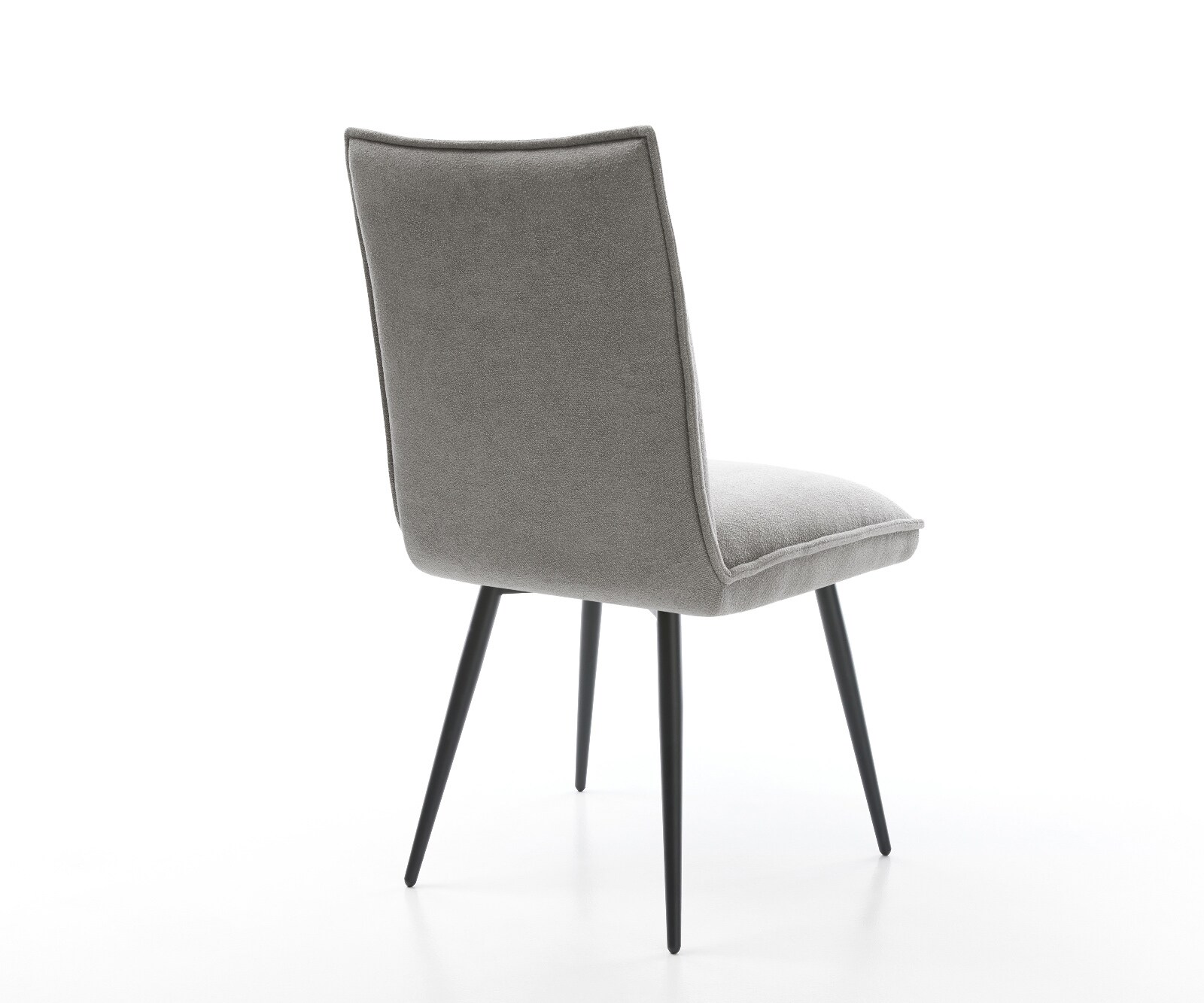 Esszimmerstuhl Lelio-Flex Strukturstoff Soft Grau 4-Fuß konisch Schwarz Taschenfederkern 5
