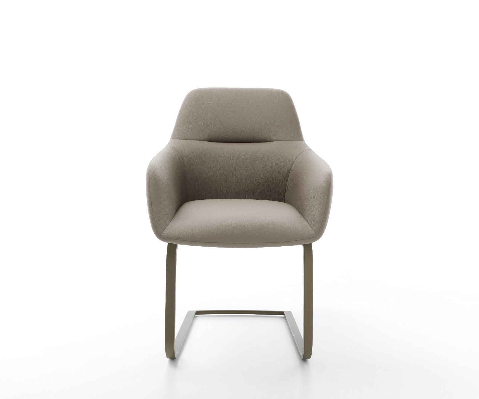 Freischwinger Pejo-Flex Echt-Leder Schlamm Freischwinger flach Effektfinish Titan Taschenfederkern 2