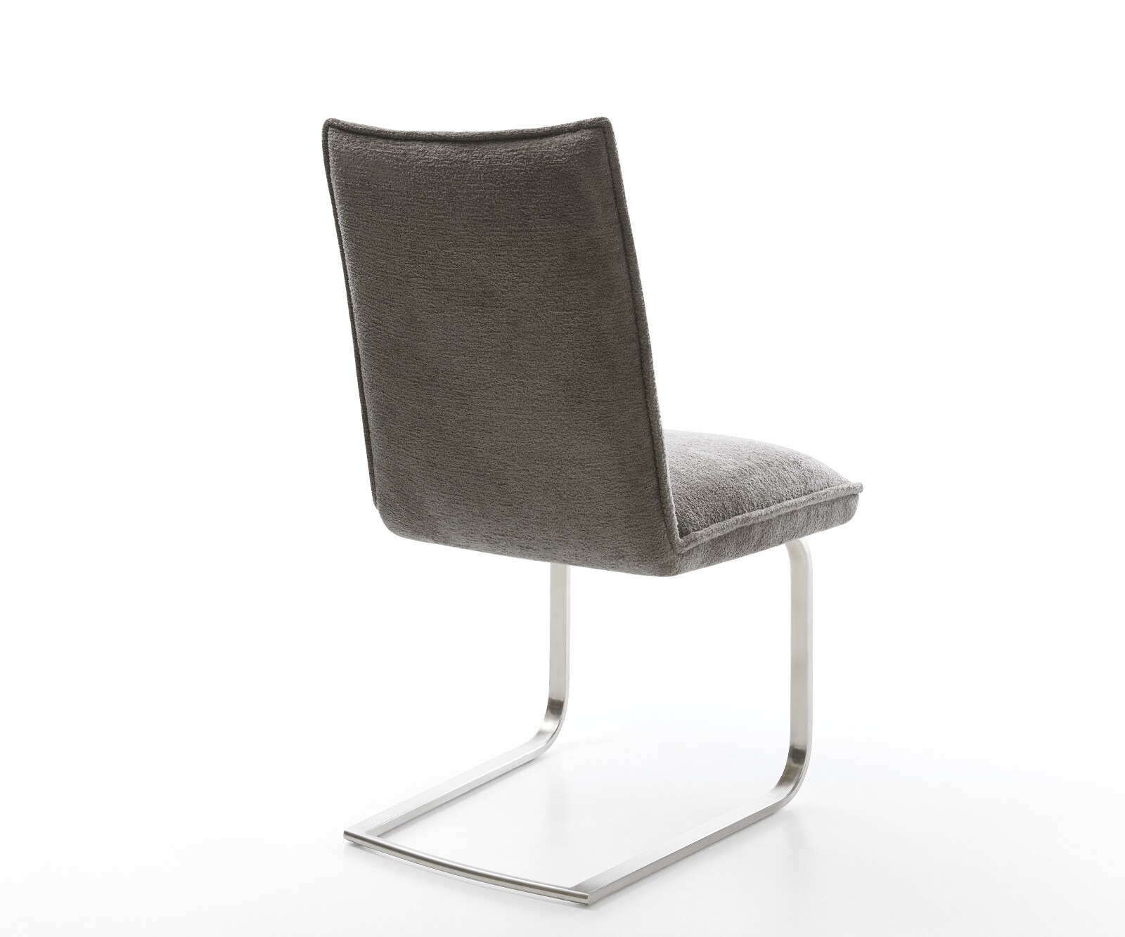 Cantilever Lelio-Flex bouclé doux couleur boue pied cantilever plat acier inoxydable resorts ensachés 5