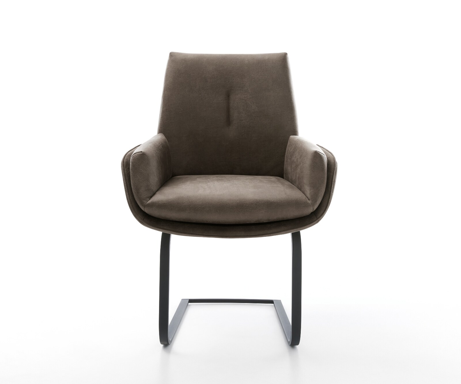 Freischwinger Clea-Flex Mikrofaser Taupe Vintage Freischwinger flach Schwarz 1