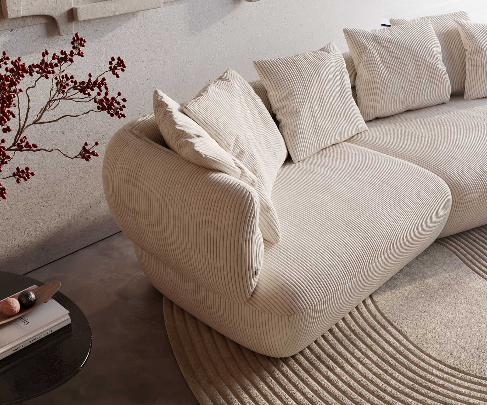 Sofa Roya 320x140 cm Cord Beige 4 Sofa Roya 320x140 cm Cord Beige 4