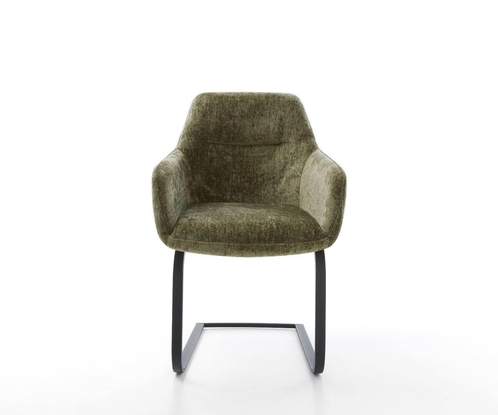 Cantilever Pejo-Flex chenille olive pied cantilever plat noir ressorts ensachés 1 Cantilever Pejo-Flex chenille olive pied cantilever plat noir ressorts ensachés 1