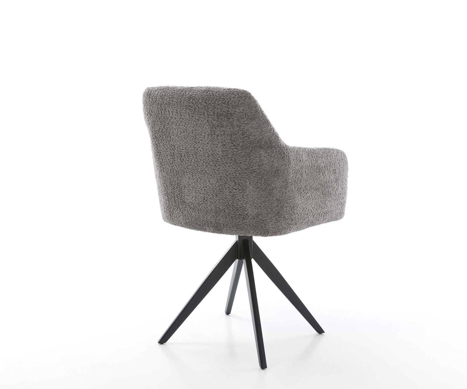 Esszimmerstuhl Greg-Flex Bouclé Grau Kreuzgestell kantig Schwarz Taschenfederkern 4 Esszimmerstuhl Greg-Flex Bouclé Grau Kreuzgestell kantig Schwarz Taschenfederkern 4