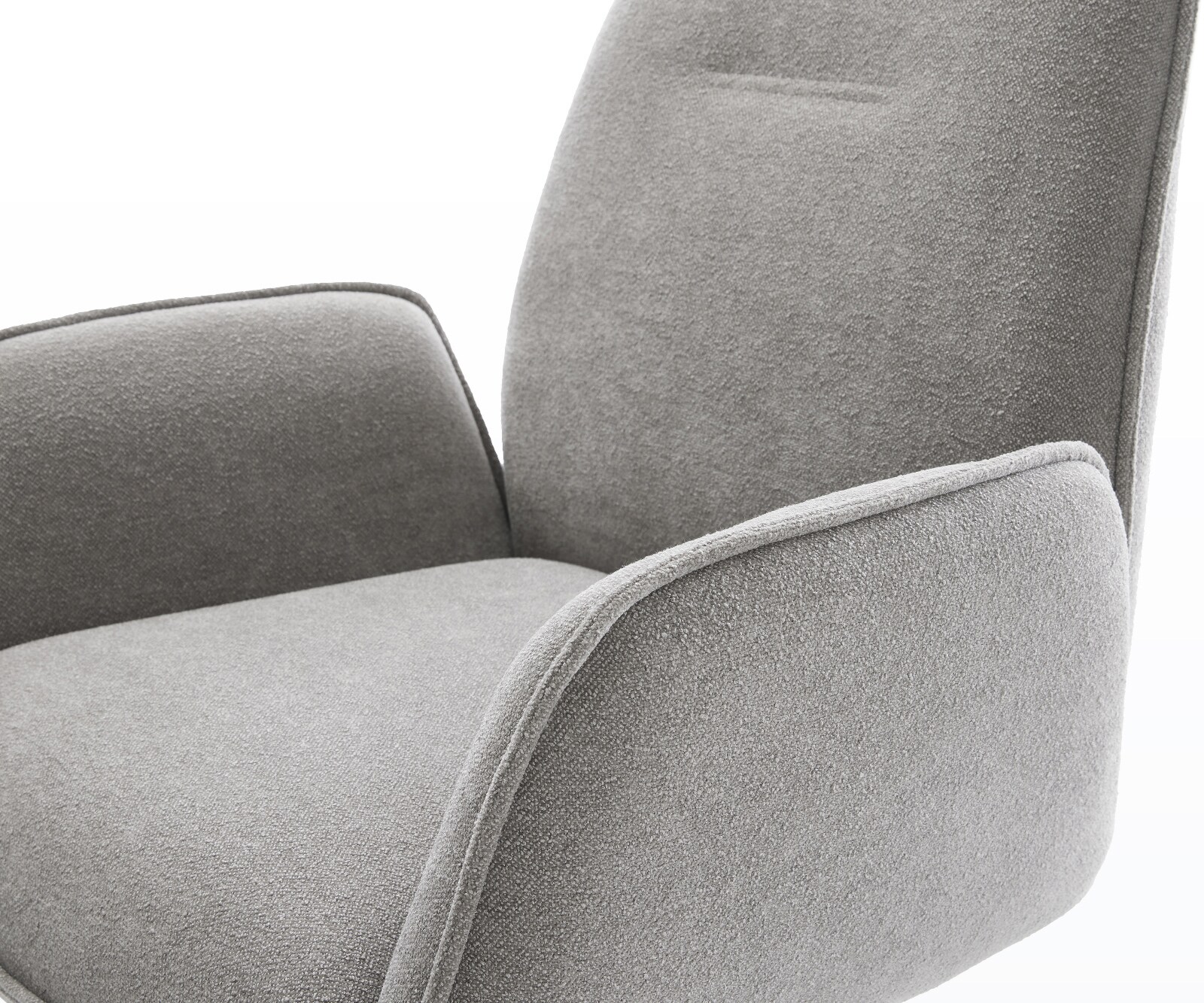 Chaise-de-salle-à-manger Zoa-Flex tissu structuré doux gris pied trapèze noir resorts ensachés 3