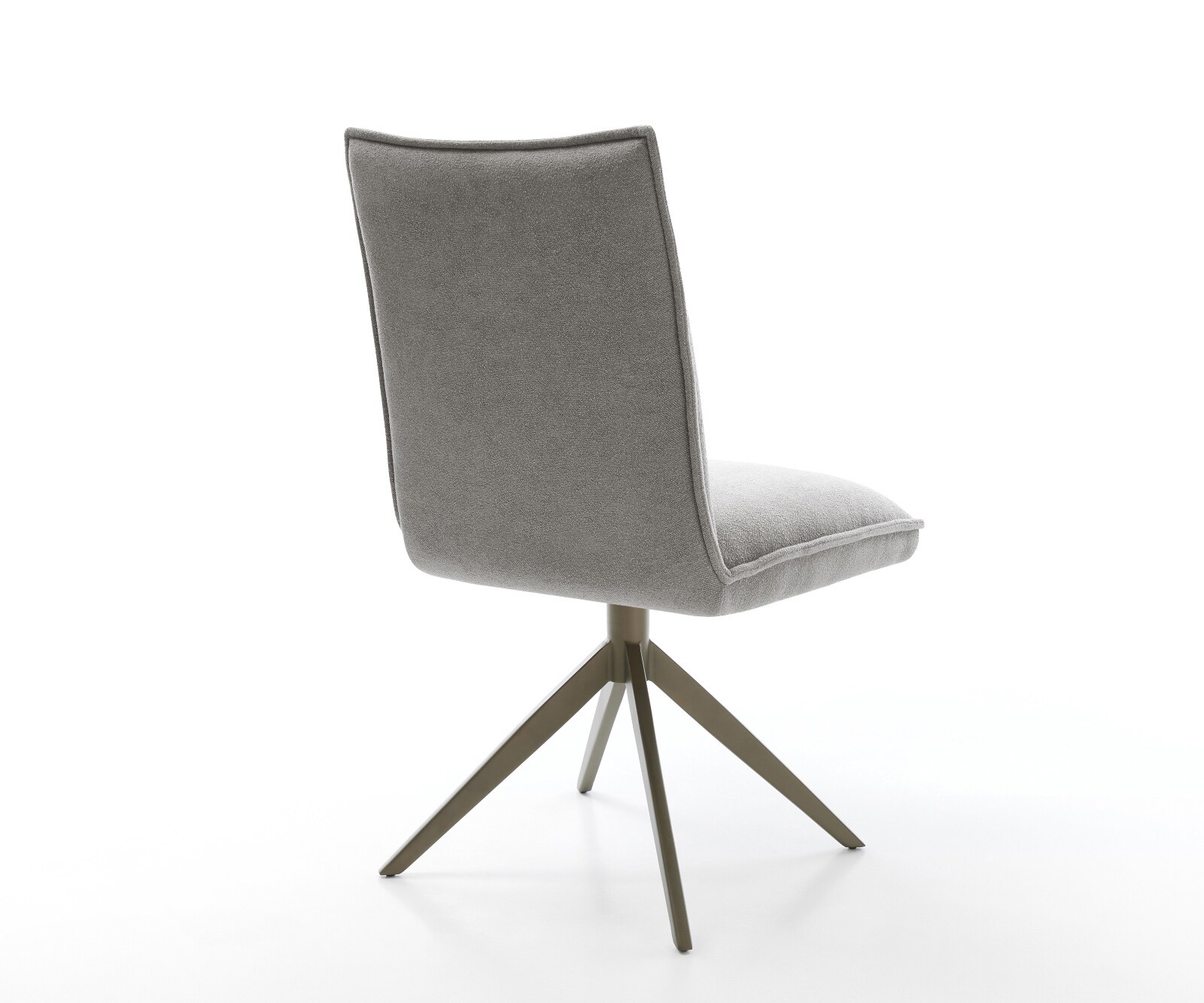 Drehstuhl Lelio-Flex Strukturstoff Soft Grau Kreuzgestell breit Effektfinish Titan 360° drehbar Wippfunktion Taschenfederkern 5