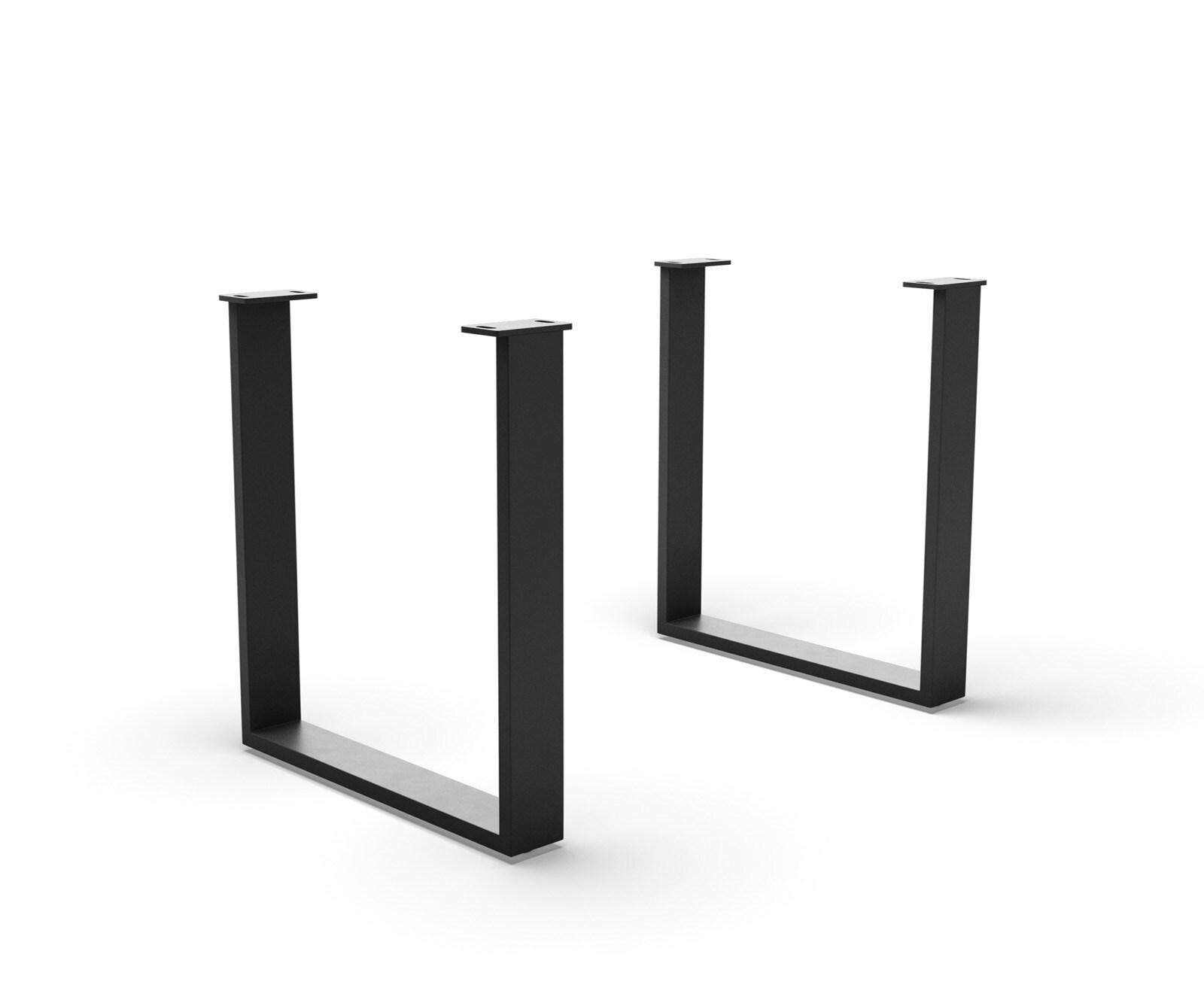 Cadre de table métal noir mince (2-er Set)