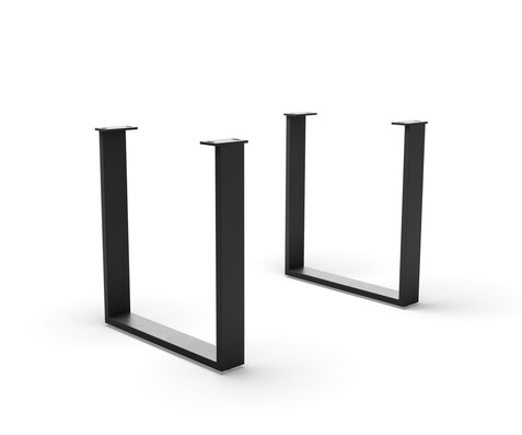 Cadre de table métal noir mince (2-er Set)