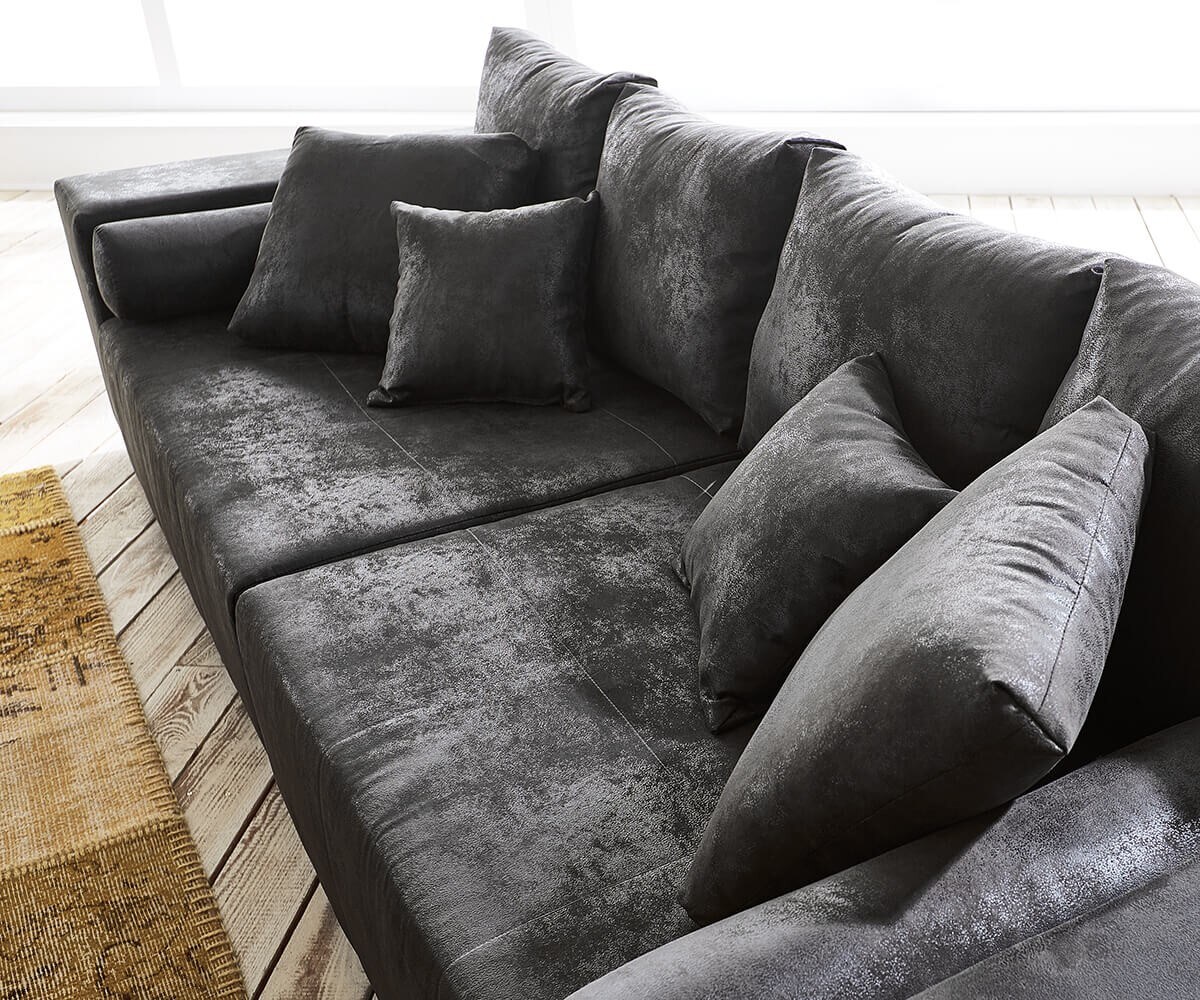 Grand Marbeya 285x115 cm anthracite tabouret aspect antique bigsofa 3