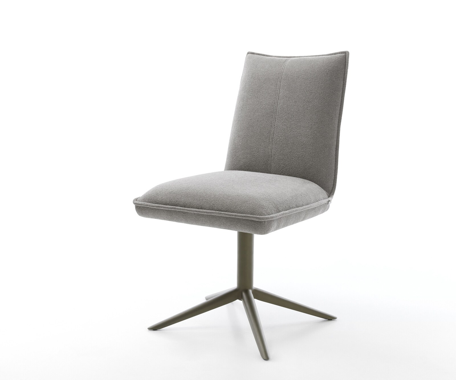 Drehstuhl Lelio-Flex Strukturstoff Soft Grau Fußkreuz Effektfinish Titan 360° drehbar Wippfunktion Taschenfederkern 1
