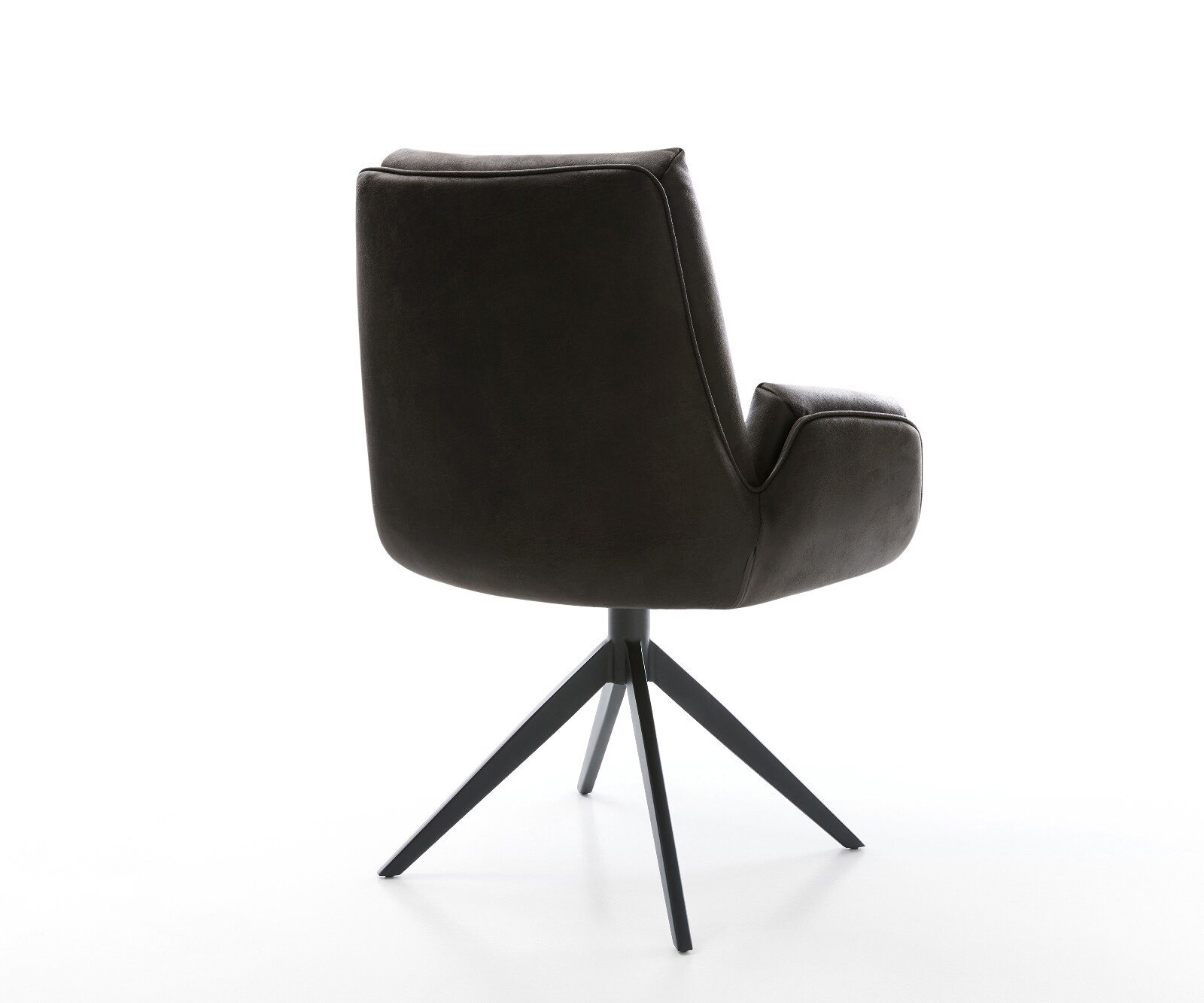 Chaise-pivotante Clea-Flex microfibre antracite vintage pied croisé large noir pivotement sur 360° fonction bascule 4
