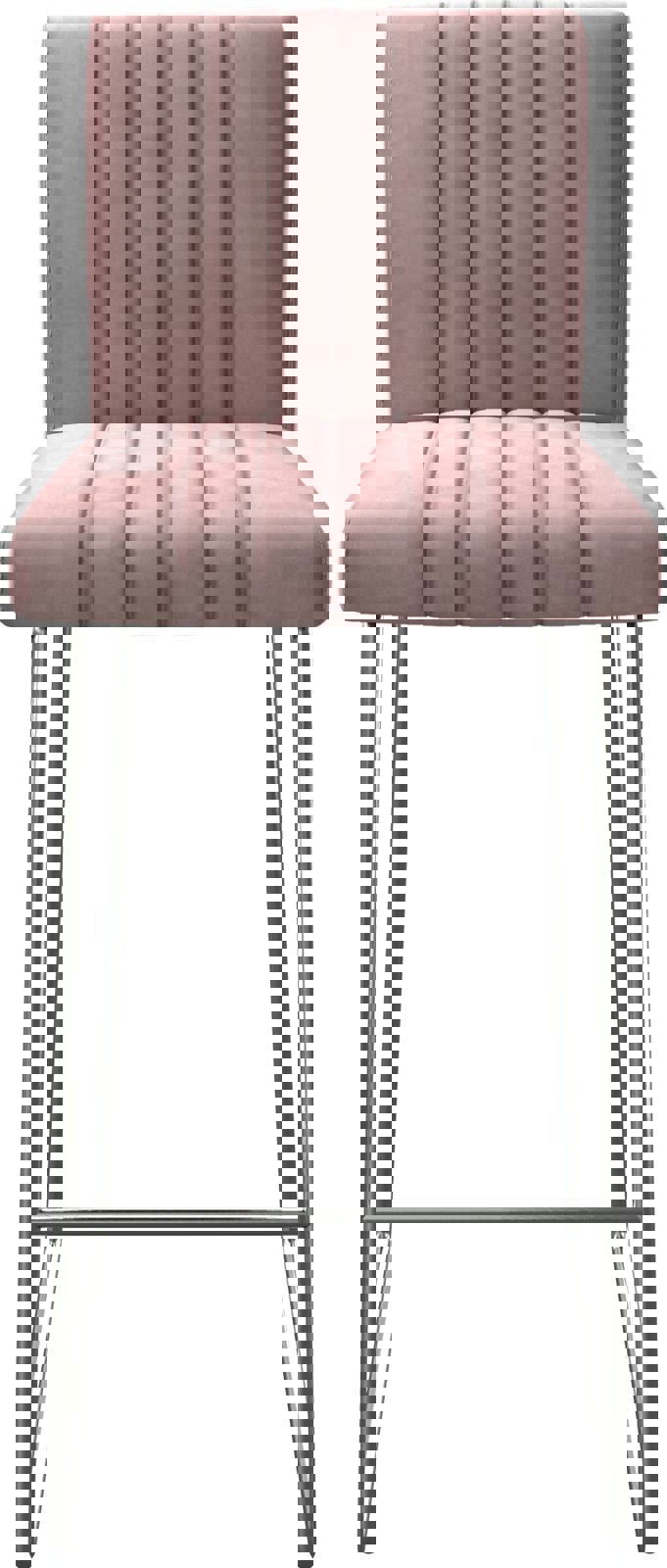 Barstuhl Luiga-Flex Samt Rosé Kufengestell Edelstahl 3 Barstuhl Luiga-Flex Samt Rosé Kufengestell Edelstahl 3