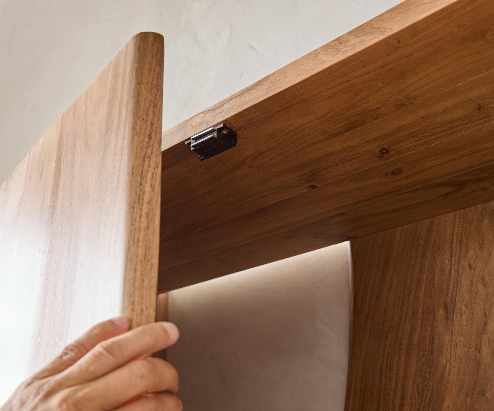 Étagère Live-Edge 140x195 cm Acacia Naturel 2 portes 6