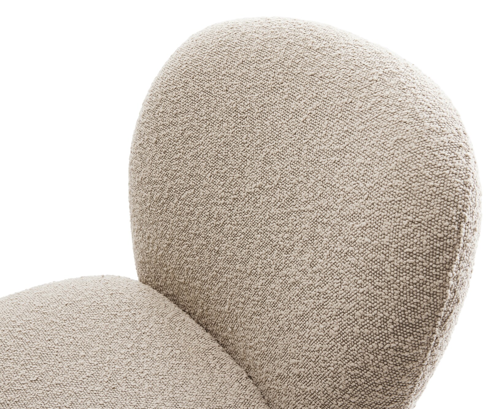 Chaise-pivotante Nube-Flex bouclé boue pied croisé large grafiete pivotement sur 360° fonction bascule ressorts ensachés 3