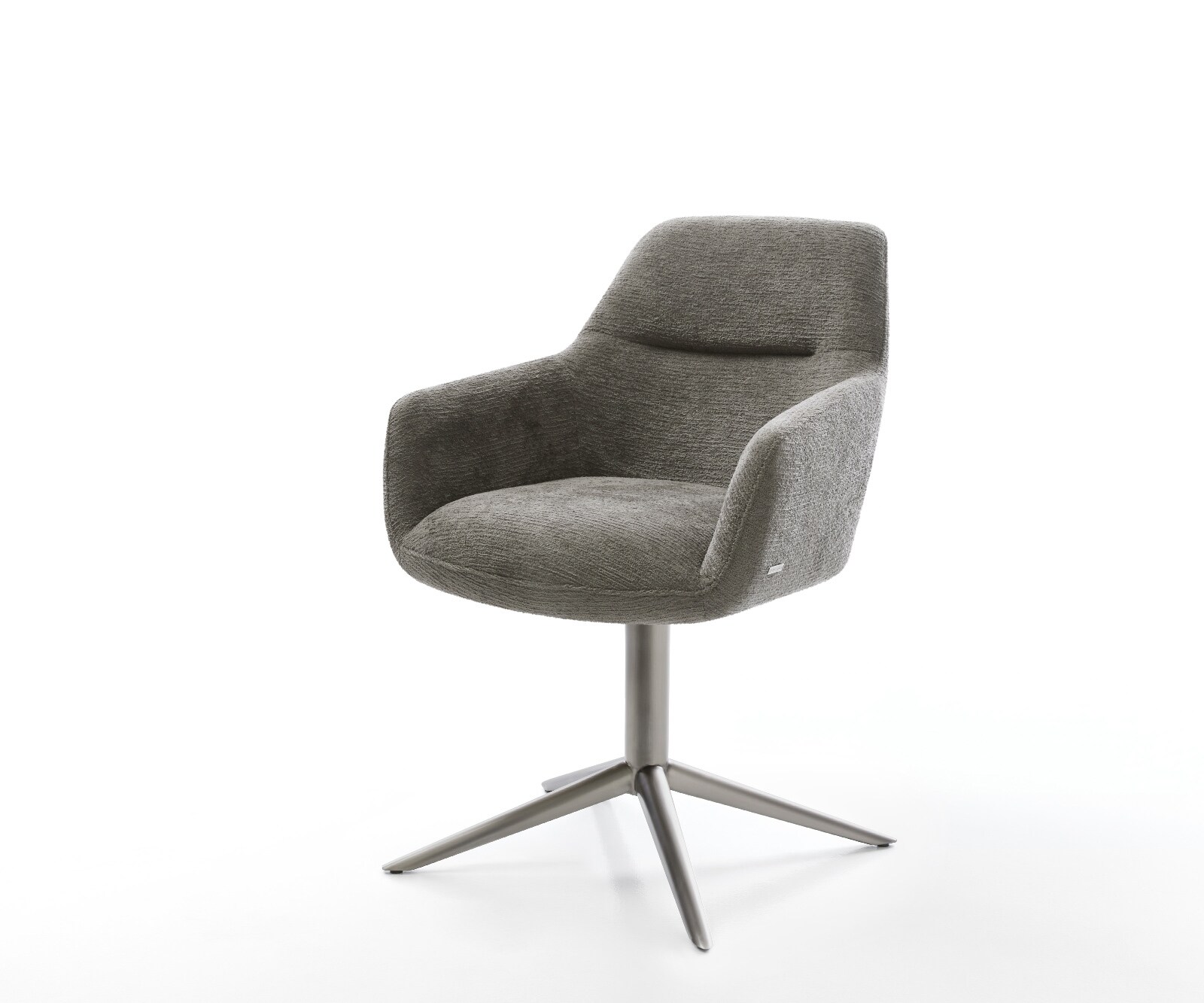 Drehstuhl Pejo-Flex Bouclé Soft Schlamm Fußkreuz Graphit 360° drehbar Wippfunktion Taschenfederkern 1