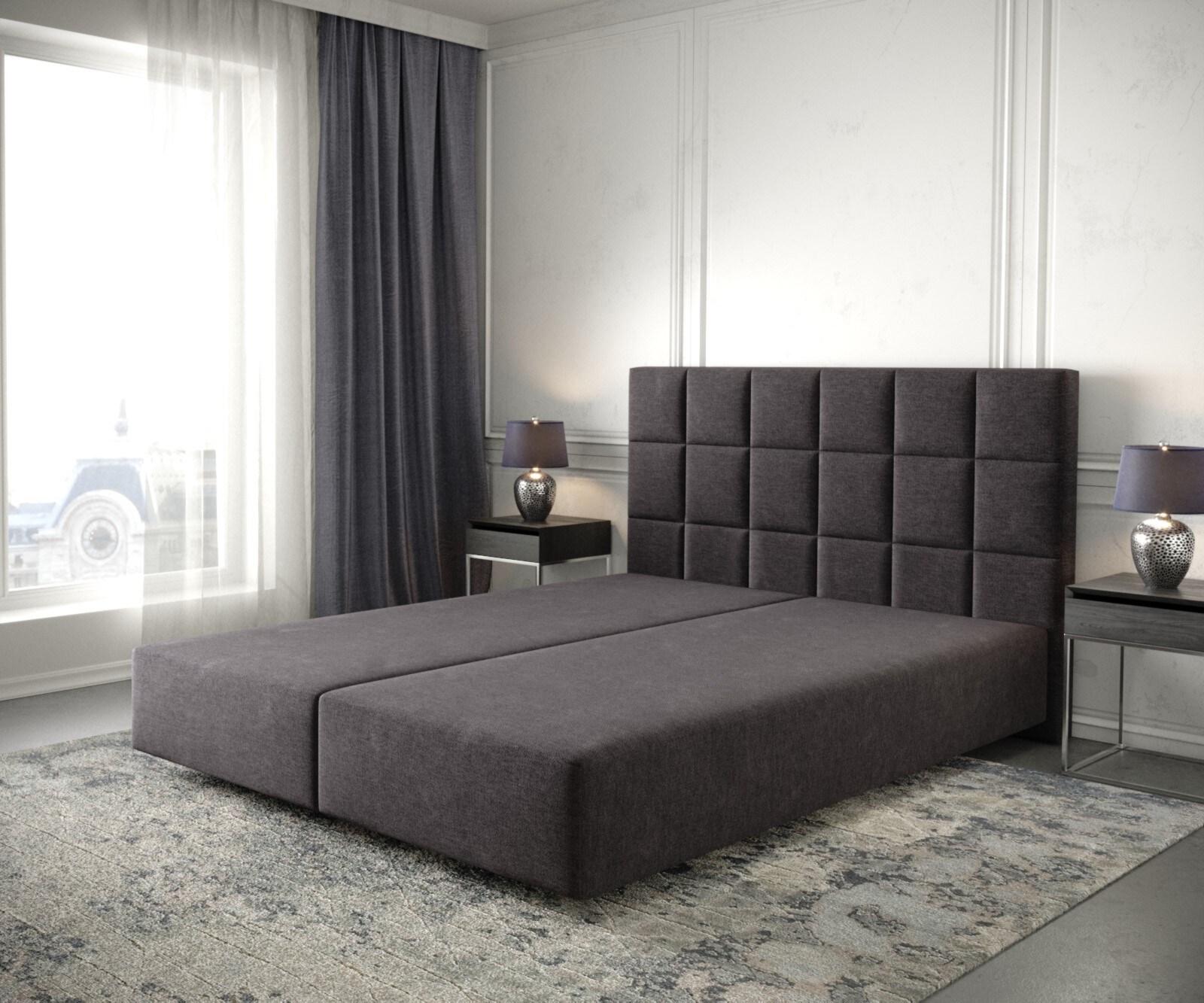 Cadre-de-sommier Dream-Fine 180x200 Microfibre Beige 5